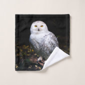 Schneeeule Badhandtuch Set (Waschlappen)