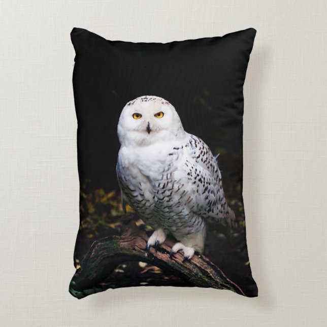 Schneeeule Dekokissen (Vorderseite(Vertikal))