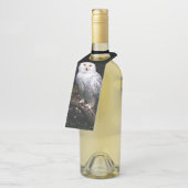 Schneeeule Flaschenanhänger (Angewinkelt)