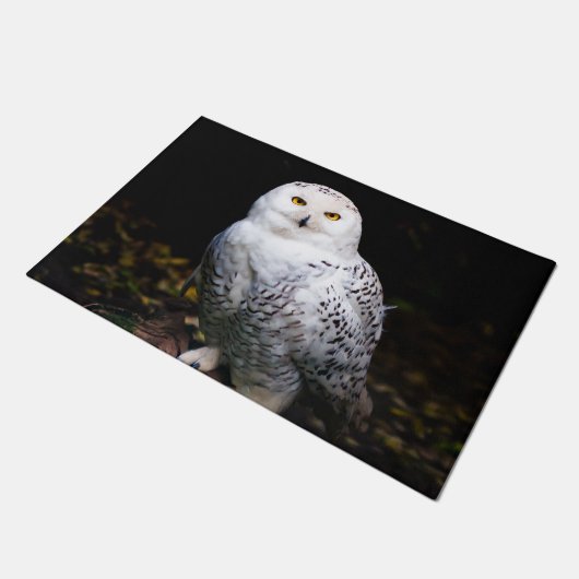 Schneeeule Fußmatte (Schrägansicht)