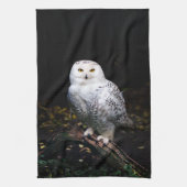 Schneeeule Geschirrtuch (Vertikal)