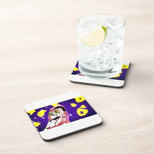 Schneeeule Getränkeuntersetzer (Rechte Seite)