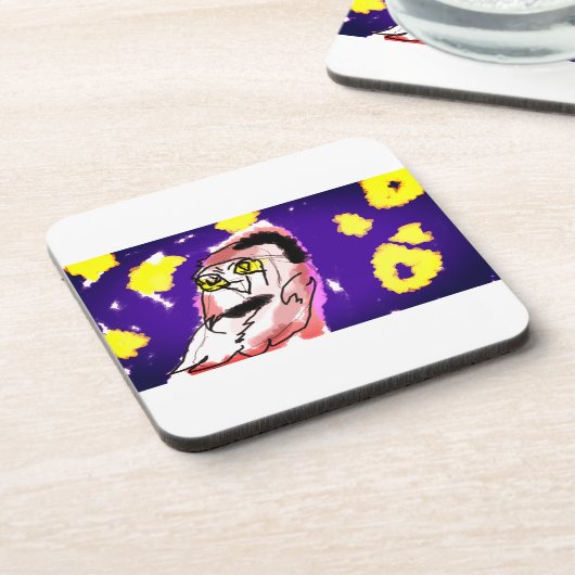 Schneeeule Getränkeuntersetzer (Linke Seite)