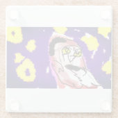 Schneeeule Glasuntersetzer (Rückseite)