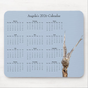 Schneeeule im Flug – 2026 Kalender Mousepad