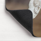 Schneeeule im Flug Mousepad (Ecke)