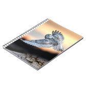 Schneeeule im Flug Notizblock (Linke Seite)