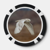 Schneeeule im Flug Pokerchips (Rückseite)