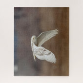 Schneeeule im Flug Puzzle (Vertikal)