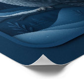 Schneeeule im Mondlicht Poster (Ecke)