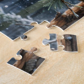 Schneeeule im Winter Puzzle (Seite)