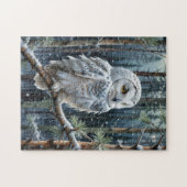 Schneeeule im Winter Puzzle (Horizontal)