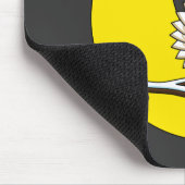 Schneeeule in der Winternacht des Neumonds Mousepad (Ecke)