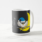 Schneeeule in der Winternacht des Neumonds | Name Kaffeetasse (VorderseiteRechts)