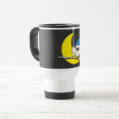 Schneeeule in der Winternacht des Neumonds Reisebecher (Vorderseite Links)