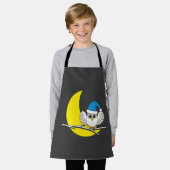 Schneeeule in der Winternacht des Neumonds Schürze (Getragen)