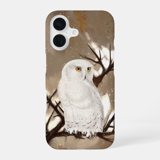 Schneeeule iPhone 16 hülle (Rückseite)