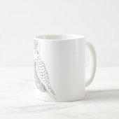 Schneeeule Kaffeetasse (VorderseiteRechts)