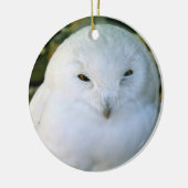 Schneeeule Keramik Ornament (Links)