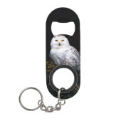 Schneeeule Mini Flaschenöffner (Vorderseite)