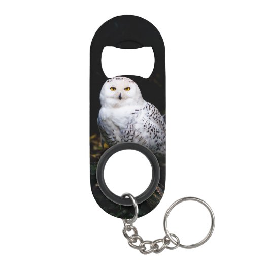 Schneeeule Mini Flaschenöffner (Rückseite)