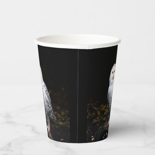 Schneeeule Pappbecher (Rechts)