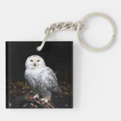 Schneeeule Schlüsselanhänger (Rückseite)