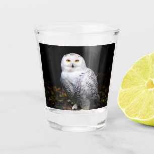 Schneeeule Schnapsglas