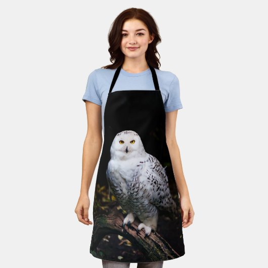 Schneeeule Schürze (Getragen)