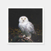 Schneeeule Serviette (Vorderseite)