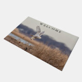 Schneeeule startet fußmatte (Schrägansicht)