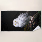 Schneeeule Strandtuch (Vorderseite)
