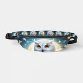 Schneeeule und Mond mit Funkeln, Bauchtasche (Vorderseite)