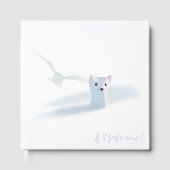 Schneeeule und weißes Wiesel Gästebuch (Vorderseite)