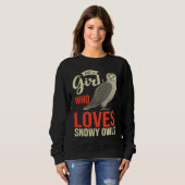 Schneeeule Vogel Tier Sweatshirt (Vorne ganz)