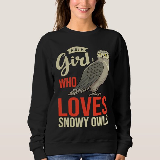 Schneeeule Vogel Tier Sweatshirt (Vorderseite)