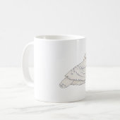 Schneeeule Vogelart Wildtierkunst Kaffeetasse (Vorderseite Links)