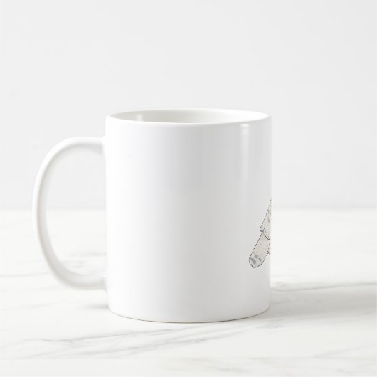 Schneeeule Vogelart Wildtierkunst Kaffeetasse (Links)