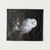 Schneeeule Wandteppich (Vorderseite (Horizontal))