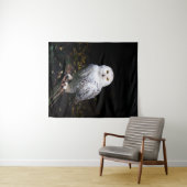 Schneeeule Wandteppich (Beispiel (Horizontal))