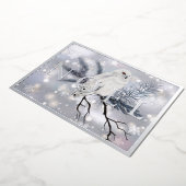 Schneeeule WEIHNACHTEN Weihnachten Folien Feiertagskarte (Gedreht)