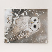 Schneeeule Winter Schnee Puzzle (Horizontal)