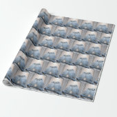 Schneeeulen auf einem Winterzweig Geschenkpapier (Ungerollt)