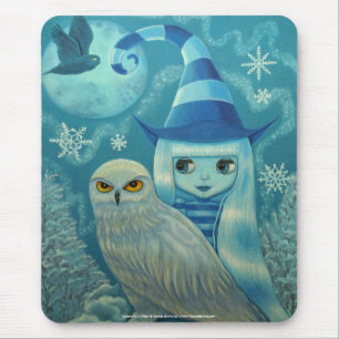 Schneeeulen-Hexer-Mauspad Mousepad