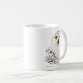 Schneeeulen-Karrikatur Kaffeetasse (VorderseiteRechts)