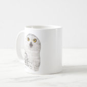 Schneeeulen-Karrikatur Kaffeetasse (Vorderseite Links)