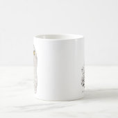 Schneeeulen-Karrikatur Kaffeetasse (Mittel)