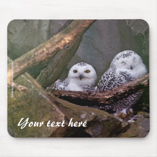 Schneeeulen-Mauspad Mousepad (Vorne)
