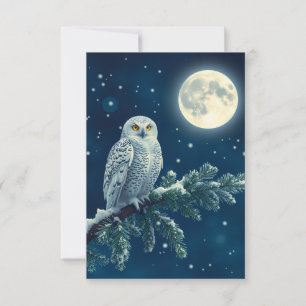 Schneeeulen-Spaß-Weihnachtskarte