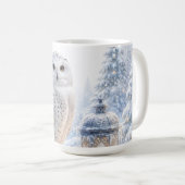 Schneeeulen-Wintermagie Kaffeetasse (VorderseiteRechts)